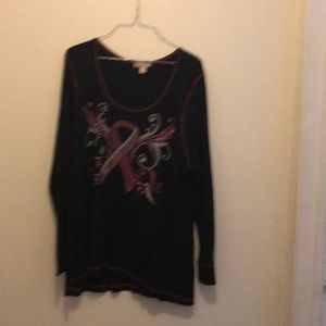 Black and pink striped shirt